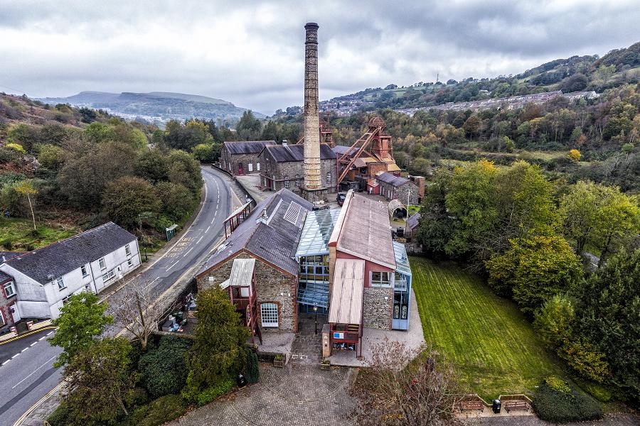 A Welsh Coal Mining Experience dominates the skyline