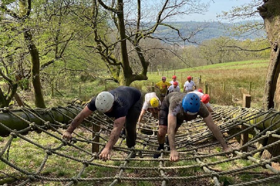 Army-style assault course at Taff Valley