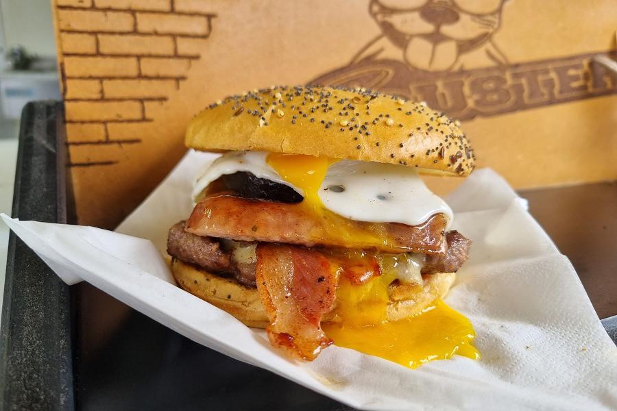 Breakfast bap at Busters