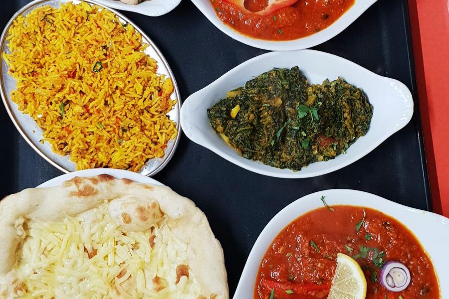 Colourful dishes at Spice Corner