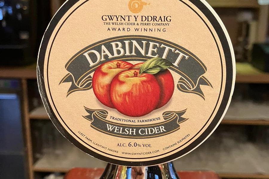 Gwynt y Draig Cider at the Fox and Hounds