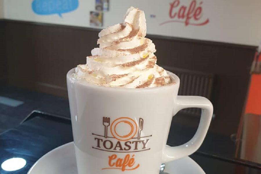 Hot chocolaye at the Toasty Cafe