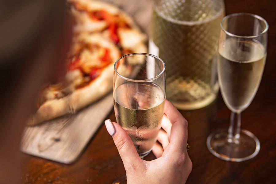 Pizza and Prosecco at the Fulling Mill