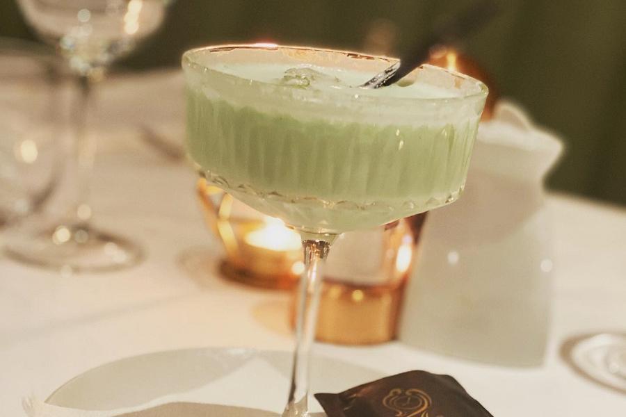After Eight mint cocktail at the Blueberry Inn
