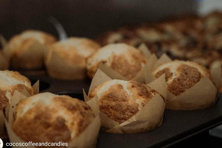 Freshly-baked muffins at Cocos