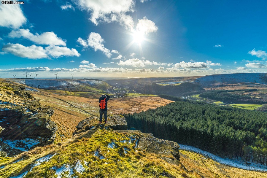 Hiking over The Bwlch Mountain. Pic by Keith Jones