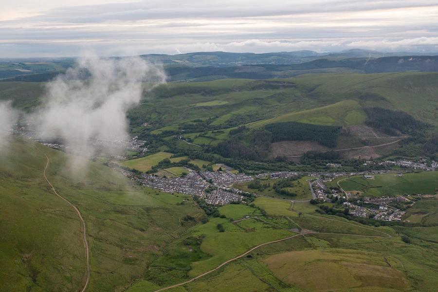 Gilfach Goch from the air, Picture by Adam John